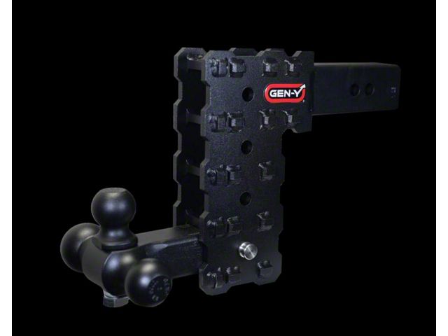 Gen-Y Hitch PHANTOM-X 16K Adjustable 2.50-Inch Receiver Hitch Tri-Ball Mount; 7.50-Inch Drop (Universal; Some Adaptation May Be Required)