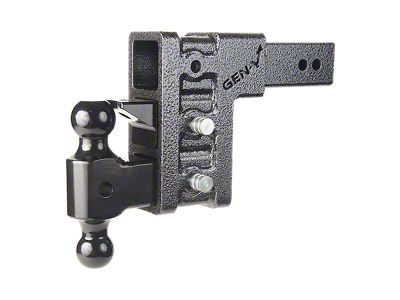 Gen-Y Hitch Mega-Duty 21K Adjustable 2.50-Inch Receiver Hitch Dual-Ball Mount with Pintle Lock; 6-Inch Drop (Universal; Some Adaptation May Be Required)