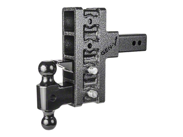 Gen-Y Hitch Mega-Duty 32K Adjustable 3-Inch Receiver Hitch Dual-Ball Mount with Pintle Lock; 6-Inch Offset Drop (Universal; Some Adaptation May Be Required)