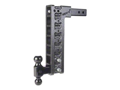 Gen-Y Hitch Mega-Duty 10K Adjustable 2-Inch Receiver Hitch Dual-Ball Mount; 15-Inch Drop (Universal; Some Adaptation May Be Required)