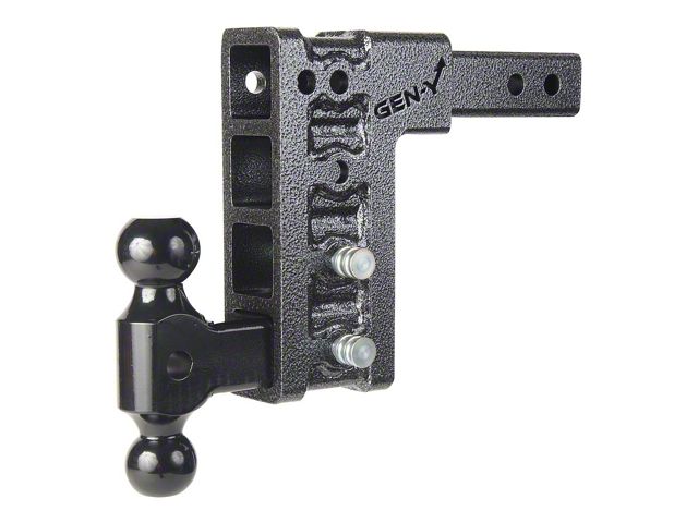 Gen-Y Hitch Mega-Duty 10K Adjustable 2-Inch Receiver Hitch Dual-Ball Mount; 7.50-Inch Drop (Universal; Some Adaptation May Be Required)