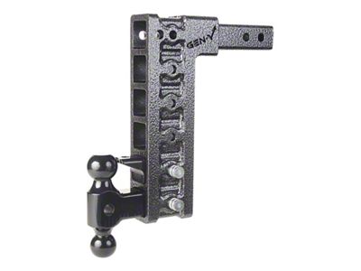 Gen-Y Hitch Mega-Duty 16K Adjustable 2-Inch Receiver Hitch Dual-Ball Mount with Pintle Lock; 12.50-Inch Drop (Universal; Some Adaptation May Be Required)