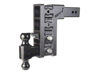 Gen-Y Hitch Mega-Duty 21K Adjustable 2.50-Inch Receiver Hitch Dual-Ball Mount with Pintle Lock; 9-Inch Drop (Universal; Some Adaptation May Be Required)