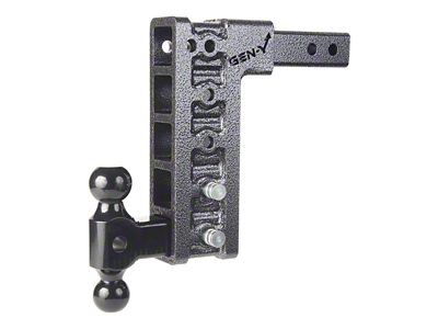 Gen-Y Hitch Mega-Duty 16K Adjustable 2-Inch Receiver Hitch Dual-Ball Mount; 10-Inch Drop (Universal; Some Adaptation May Be Required)
