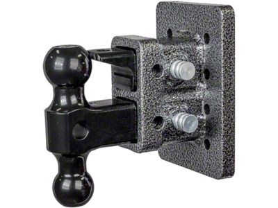 Gen-Y Hitch Mega-Duty Bolt-On 16K Adjustable 2-Inch Receiver Hitch Dual-Ball Mount with Pintle Lock; 2.50-Inch Drop (Universal; Some Adaptation May Be Required)