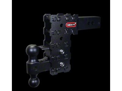 Gen-Y Hitch PHANTOM-X 16K Adjustable 2.50-Inch Receiver Hitch Dual-Ball Mount with Pintle Lock; 7.50-Inch Drop (Universal; Some Adaptation May Be Required)