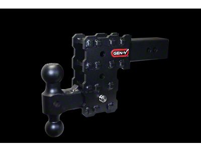 Gen-Y Hitch PHANTOM-X 16K Adjustable 2.50-Inch Receiver Hitch Dual-Ball Mount; 5-Inch Drop (Universal; Some Adaptation May Be Required)