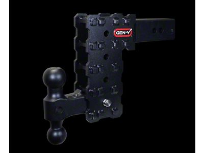 Gen-Y Hitch PHANTOM-X 16K Adjustable 2.50-Inch Receiver Hitch Dual-Ball Mount; 7.50-Inch Drop (Universal; Some Adaptation May Be Required)