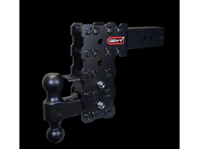 Gen-Y Hitch PHANTOM-X 16K Adjustable 2.50-Inch Receiver Hitch Dual-Ball Mount with Pintle Lock; 7.50-Inch Drop (Universal; Some Adaptation May Be Required)