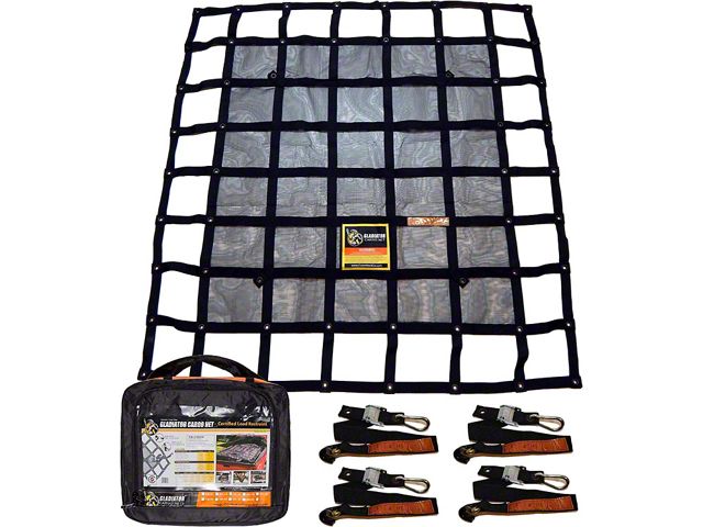 Sliding Rack Nets Gladiator Cargo Nets Silverado 2500 Utility Roof Rack Net; 4.75-Foot x ...