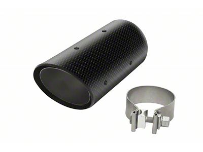GM Direct Fit Exhaust Tip; 3-Inch; Carbon Fiber (19-25 5.3L Sierra 1500)
