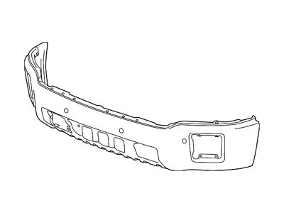 GM Front Bumper Face Bar; Pre-Drilled for Front Parking Sensors; Chrome (14-15 Sierra 1500)