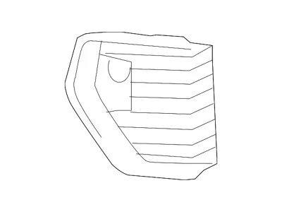 GM Bumper Insert; Front Right; Fog Lamp Opening Cover; Without Fog Lamps (19-21 Sierra 1500)