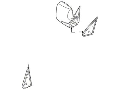 GM Door Mirror Set; Left; Standard Style; Manual; Textured Matte Black; Pre-Finished; Assembly (99-06 Sierra 1500)