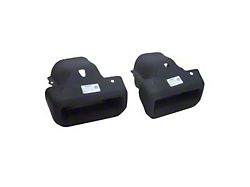 GM Exhaust Bezels; Black Chrome (19-25 Sierra 1500 w/ Factory Dual Exhaust)