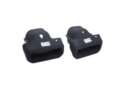 GM Exhaust Bezels; Black Chrome (19-25 Sierra 1500 w/ Factory Dual Exhaust)