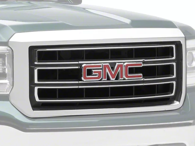 GM Grille; Without All Terrain Package and Z71 Package; Assembly (14-15 Sierra 1500)