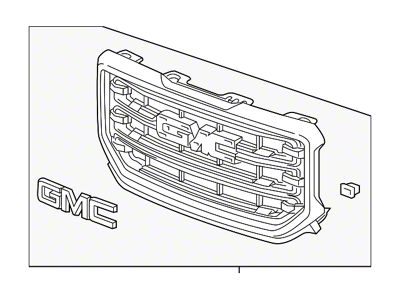 GM Grille; With Chrome Insert; Assembly; Chrome (16-18 Sierra 1500)