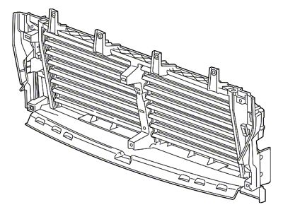 GM Grille Air Intake; Active Shutter Assembly (19-21 5.3 or 6.2L Sierra 1500)