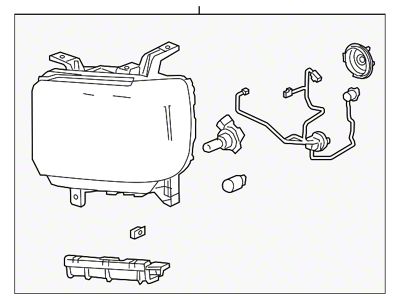 GM Halogen Headlights; Passenger Side (14-15 Sierra 1500 w/ Factory Halogen Headlights)