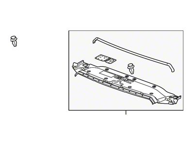 GM Panel Molding; Front; Upper Radiator Shield (14-16 Sierra 1500)
