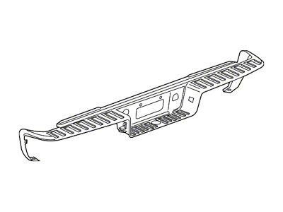 GM Bumper Step Pad; Rear; Single Rear Wheels (15-19 Sierra 2500 HD)