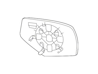 GM Door Mirror Glass; Right; Manual; Heated; Without Spot Mirror; Convex (15-19 Sierra 2500 HD)