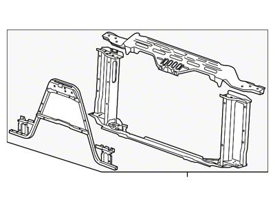 GM Radiator Support; Assembly (11-14 Sierra 2500 HD)