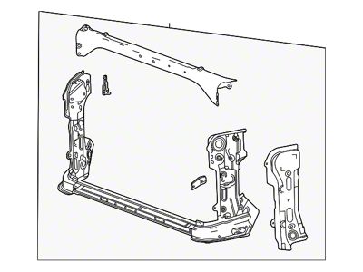 GM Radiator Support; Assembly; Without Side Rails (2020 Sierra 2500 HD)