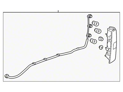 GM Factory Replacement Tail Light; Black Housing; Red Lens; Passenger Side (07-10 Sierra 2500 HD)
