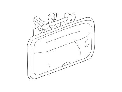 GM Tailgate Handle; Rear; With Camera and Key Hole; Textured Black (2015 Sierra 2500 HD)