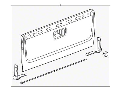 GM Tailgate Panel; With Locking and Rear View Camera; Shell (11-14 Sierra 2500 HD)