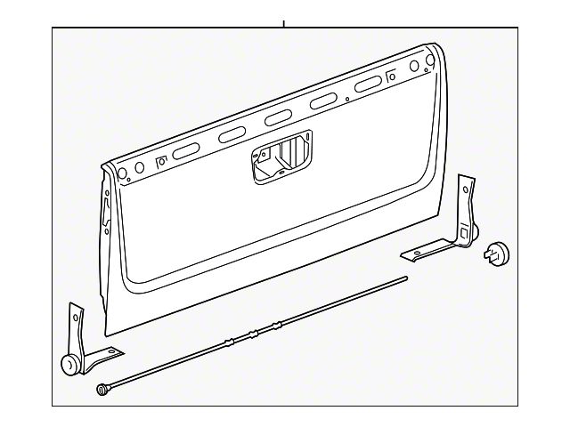 GM Tailgate Panel; With Locking and Rear View Camera; Shell (11-14 Sierra 2500 HD)