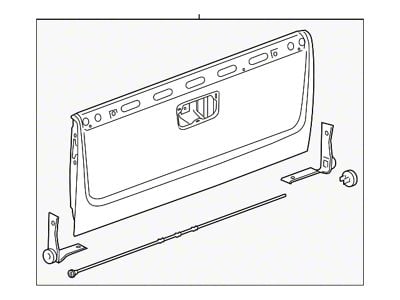 GM Tailgate Panel; With Locking and Rear View Camera; Shell (11-14 Sierra 2500 HD)