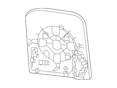 GM Door Mirror Glass; Right; Trailer Tow Type; Manual; Upper; Convex (07-14 Sierra 3500 HD)