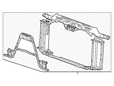 GM Radiator Support; Assembly (11-14 Sierra 3500 HD)