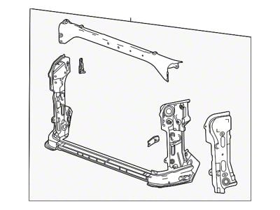 GM Radiator Support; Assembly; Without Side Rails (2020 Sierra 3500 HD)