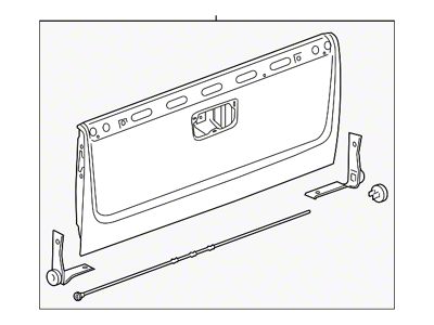 GM Tailgate Panel; With Locking and Rear View Camera; Shell (11-14 Sierra 3500 HD)