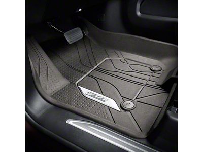 GM All-Weather Front Floor Liners with Z71 Logo; Dark Atmosphere (19-25 Silverado 1500 Double Cab)