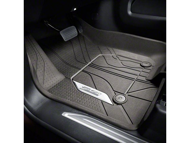 GM All-Weather Front Floor Liners with Z71 Logo; Dark Atmosphere (19-24 Silverado 1500 Double Cab)