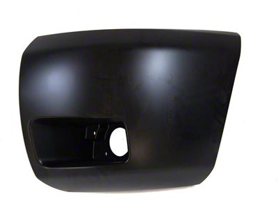 GM Front Bumper Impact Bar End Cap with Fog Light Opening; Driver Side; Primed (07-13 Silverado 1500)