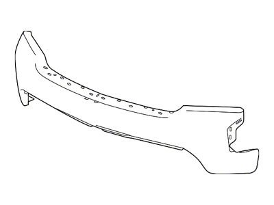 GM Front Bumper Face Bar; Pre-Drilled for Front Parking Sensors; Primered (19-24 Silverado 1500)