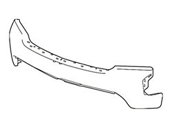 GM Front Bumper Face Bar; Not Pre-Drilled for Front Parking Sensors; Chrome (19-24 Silverado 1500)