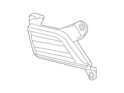 GM Bumper Insert; Front Left; Fog Lamp Opening Cover; Without Fog Lamps (19-23 Silverado 1500)