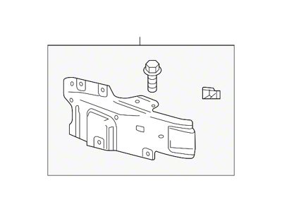 GM Bumper Support; Front Right; Inner Cover; Bracket (19-25 Silverado 1500)