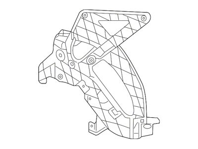 GM Bumper Support; Front Right; Outer Cover; Bracket (19-25 Silverado 1500)