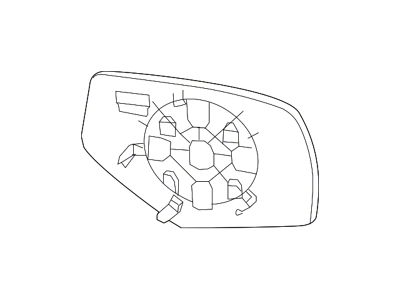 GM Door Mirror Glass; Right; Power; Heated; With LED Signal; Without Spot Mirror; Convex (14-18 Silverado 1500)