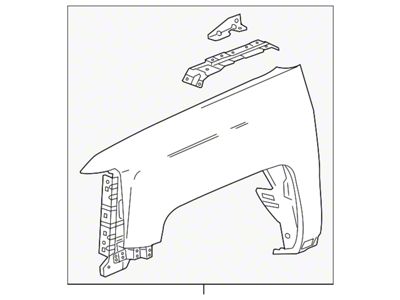 GM Fender; Front Left; Assembly (14-18 Silverado 1500)