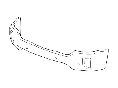 GM Front Bumper; Unpainted (16-18 Silverado 1500)