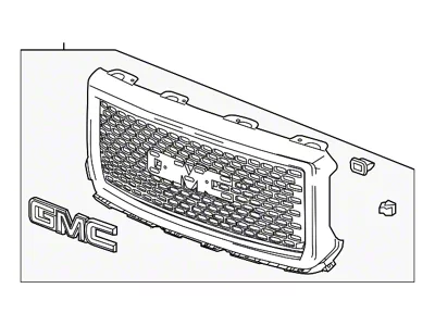 GM Grille; With Z71 Package; First Design; Chrome; Assembly (14-15 Silverado 1500)